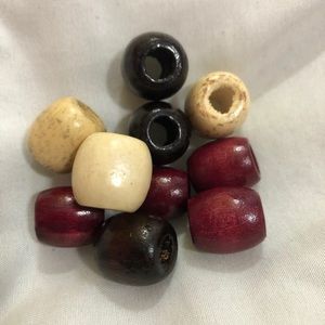 (10) Wood Dread Beads